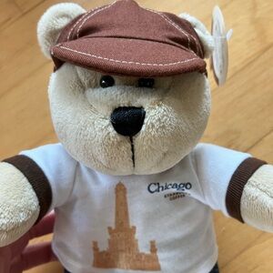 Starbucks 2009 destination collectibles- Chicago Stuffed Teddy Bear - never used